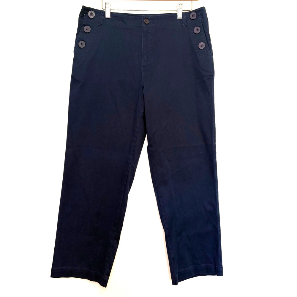 Architecht Navy Blue Pants Side‎ Accent Buttons Size 12P